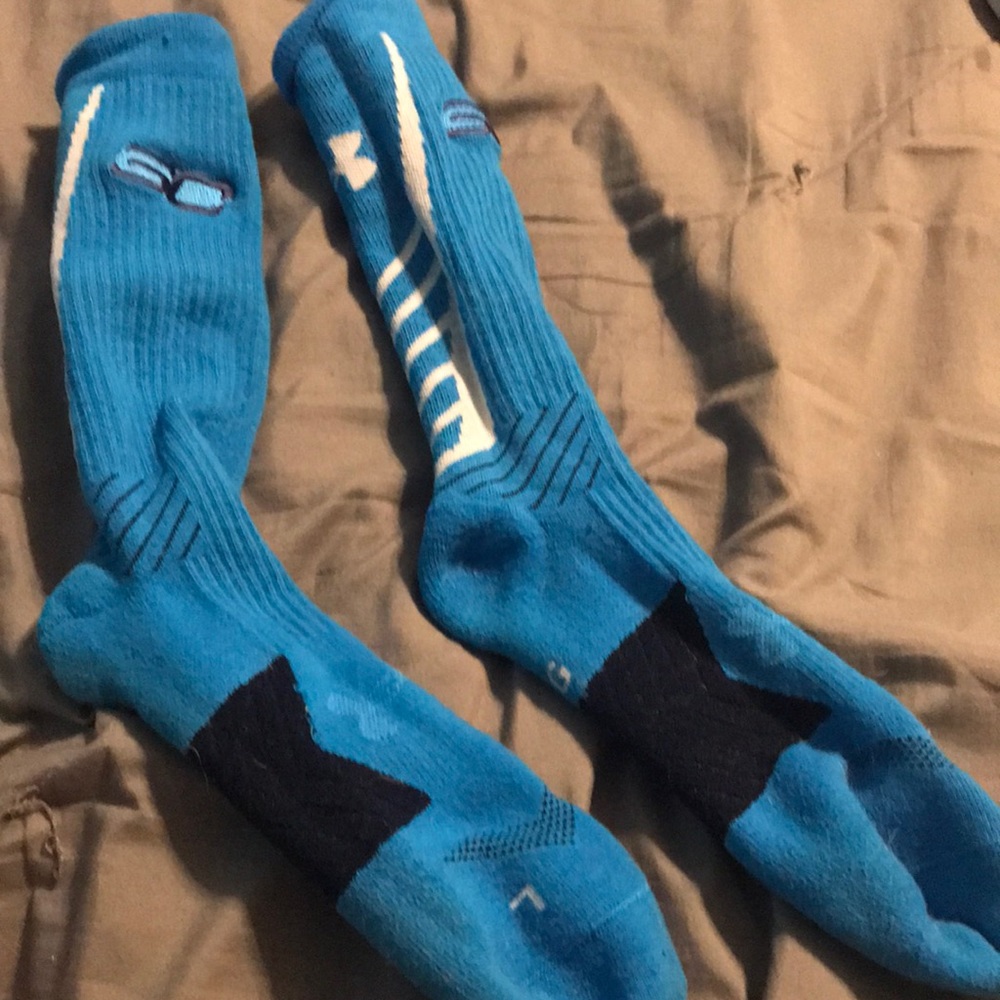 Blue high under Armour socks
